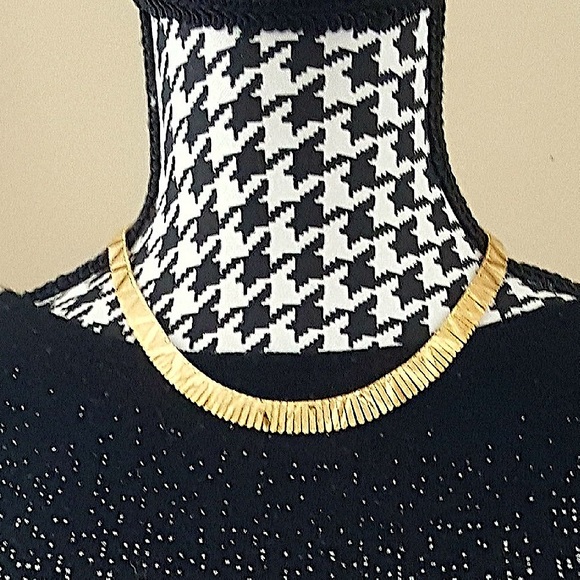 GIFTED 🔥14KYG "CLEOPATRA STYLE”, Chased Design, NECKLACE - Picture 3 of 11